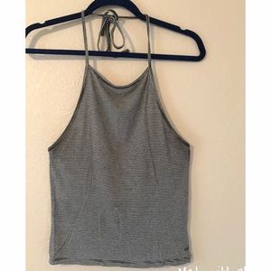 American Eagle Striped Halter Neck Tank